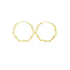 Swirl Wire Hoop Earrings