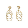 Dangle Oval Hoop Earrings