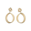 Dangle Oval Hoop Earrings