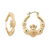 Claddagh Snap-Bar Hoops
