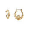 Claddagh Snap-Bar Hoops