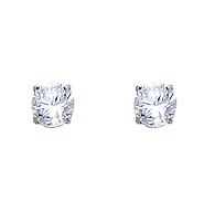 0.20ct Birthstone CZ Silver Stud Earrings (Other birthstones available)