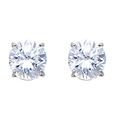 1.00 Carat Birthstone CZ Silver Earrings (Different birthstones available)