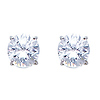 1ct Birthstone CZ Silver Stud Earrings (Other birthstones available)