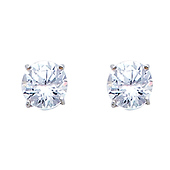 0.50 Carat Birthstone CZ Silver Earrings (Different birthstones available)