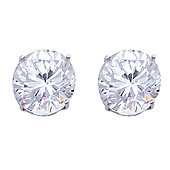 1.50 Carat Birthstone CZ Silver Earrings (Different birthstones available)