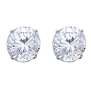 1.50 Carat Birthstone CZ Silver Earrings (Different birthstones available)