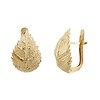 14K Yellow Gold Leaf Earrings