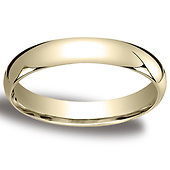 18K 4mm Yellow Gold Comfort Fit Wedding Band