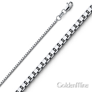 1.3mm 14K Gold Box Chain