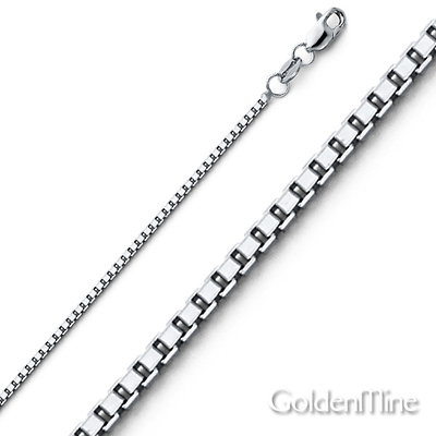 1.3mm 14K Gold Box Chain
