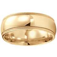 8mm Milgrain Comfort Fit Band