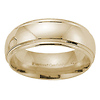 Comfort Fit 8mm Raised Domed 14K Yellow Gold Men's Benchmark Band