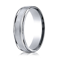 6mm Milgrain Satin Comfort Fit Band