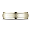 6mm 14k Yellow Gold Wire Brush Comfort Fit Band