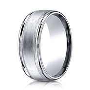 8mm Milgrain Satin Comfort Fit Band
