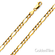 18k 4mm Figaro Chain