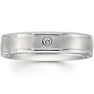 4mm Benchmark Diamond Comfort Fit Satin Band (0.02 ctw)