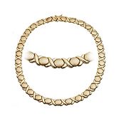 9mm Hugs & Kisses XO Yellow Gold Necklace