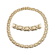 9mm Hugs & Kisses XO Yellow Gold Necklace