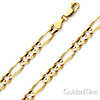 7mm Men's 14K Yellow Gold Figaro Chain Necklace