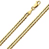 4.5mm 14K Gold Concave Curb Chain