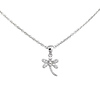 925 Sterling Silver CZ Dragonfly Pendant