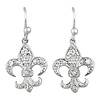 Sterling Silver Fleur de Lis Earrings