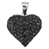 Black Heart Cubic Zirconia Pendant