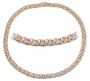 Tri Color Stampato Necklace