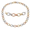 Tri Color Link Necklace