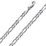 18K Gold 5mm Figaro Chain