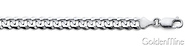6mm Curb Cuban Link 18K White Gold Chain for Men