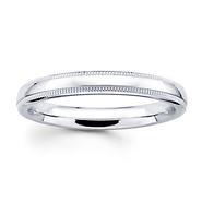 3mm Comfort Fit Milgrain Band