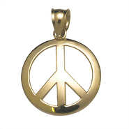 Peace Pendant in 14k Gold