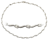 White Gold Swirl Necklace
