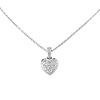 Sterling Silver Cubic Zirconia Pave Heart Necklace