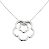 Silver Flower within a Flower Necklace