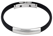 Stainless Steel and Rubber Bracelet