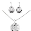 Double Circle CZ Necklace Earring Set