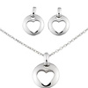 Cut Out Heart Necklace Earring Set