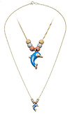 Singapore Link Dolphin Charm Necklace