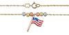 Singapore Link American Flag Necklace