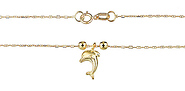 Mariner Link Dolphin Charm Necklace