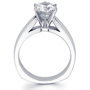 14K Round Diamond Cathedral Set Solitaire Engagement Ring (0.20 - 1.50 ct)