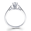 Circle Design Tapered 14K Gold Round Diamond Engagement Ring  (0.20 - 1.50 ct)