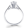Circle Design Tapered 14K Gold Round Diamond Engagement Ring  (0.33 ct)