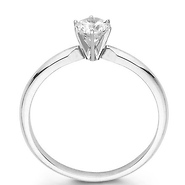 14K Gold Round Diamond Solitaire Engagement Ring (0.33 ct)