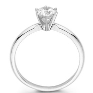 14K Gold Round Diamond Solitaire Engagement Ring (0.50 ct)