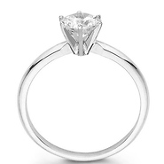 14K Gold Round Diamond Solitaire Engagement Ring (0.75 ct)